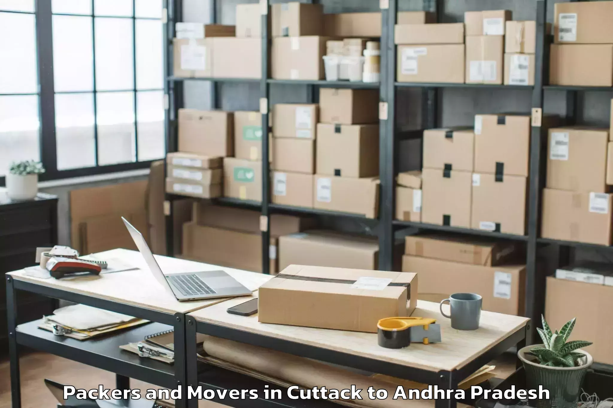 Affordable Cuttack to Koyyalgudem Packers And Movers